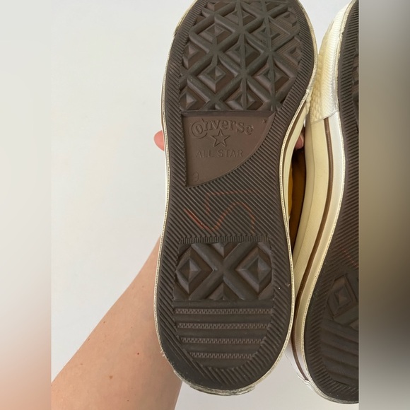 Converse Chuck Taylor 70 High Tops Brown Leather Blue Leaf Pattern Men’s Size 9 - Picture 10 of 16